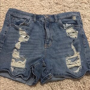 Distressed Denim Women's Shorts